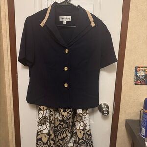 Danny & Nicole Navy Blazer with skirt